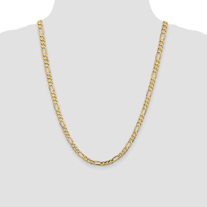 High-Quality 14K Gold 24-Inch 5.5mm Figaro Chain - Stylish & Affordable-4