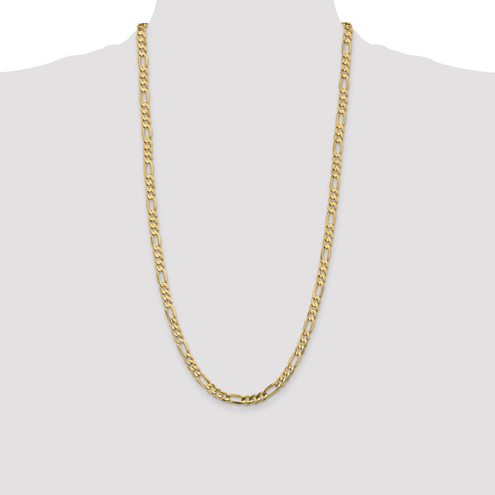 Buy Stylish 14K Gold 28-Inch Figaro Chain - 5.5mm, Affordable Luxury Accessory-4