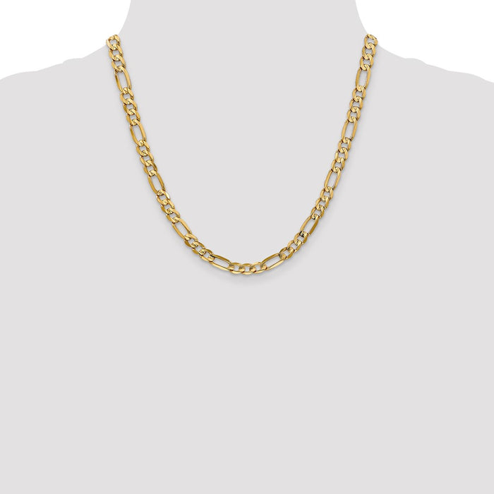 Exclusive 14K Gold 20-Inch 6mm Figaro Chain - Stylish & Affordable Luxury-4