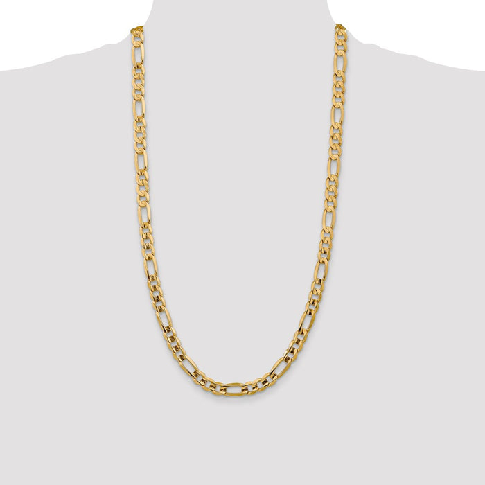 Buy Stylish 14K Gold 28-Inch Figaro Chain - 7.5mm Luxury Design-4