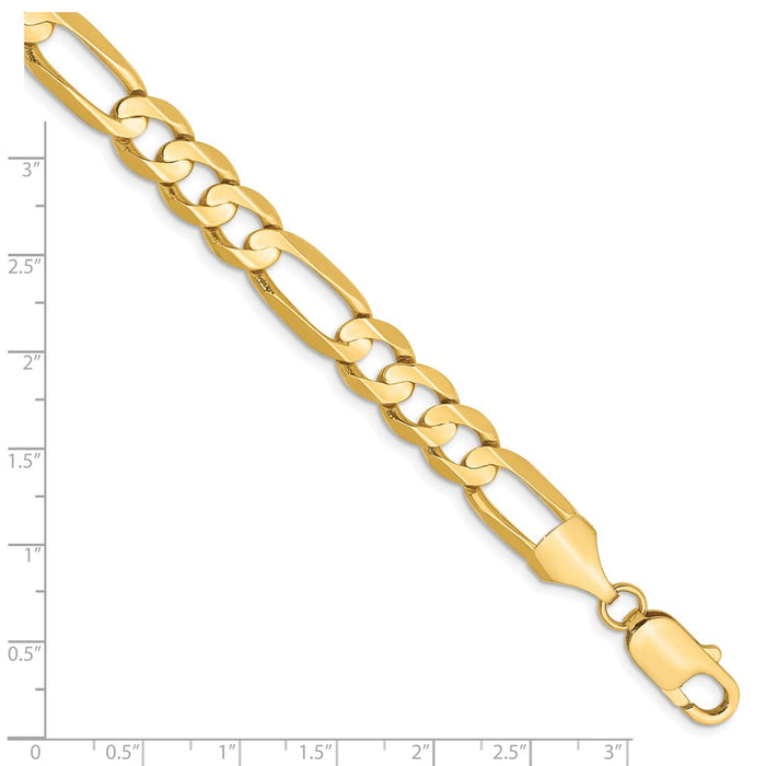 Shop Stylish 14K Gold 10mm Concave Open Figaro Chain - Luxury Jewelry Value-2