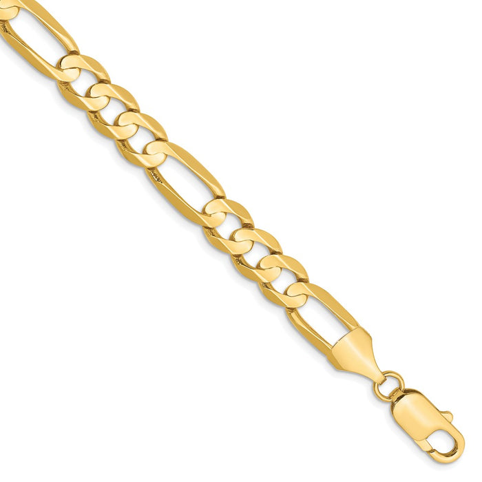 Shop Stylish 14K Gold 10mm Concave Open Figaro Chain - Luxury Jewelry Value-1