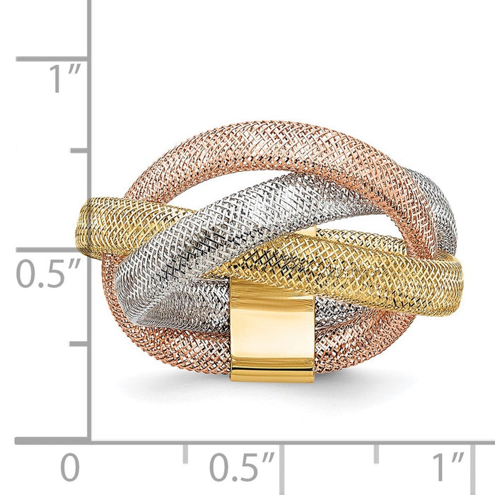 Shop Stylish 14K White & Rose Adjustable Ring - Luxury Flex Design, Affordable!-5