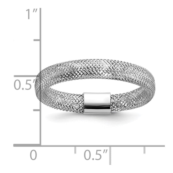 Shop Exclusive 14K Gold Polished Mesh Stretch Ring - Stylish & Affordable Shine-5
