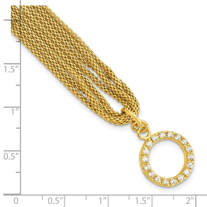 Buy Exclusive Gold-tone Multi-Strand CZ Toggle Bracelet in Sterling Silver - Stylish Value!-4
