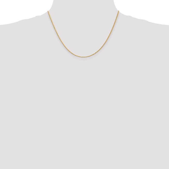 Shop Exclusive 14K Gold 18-Inch Diamond-Cut Rope Chain - 1.3mm Stylish Luxury-4