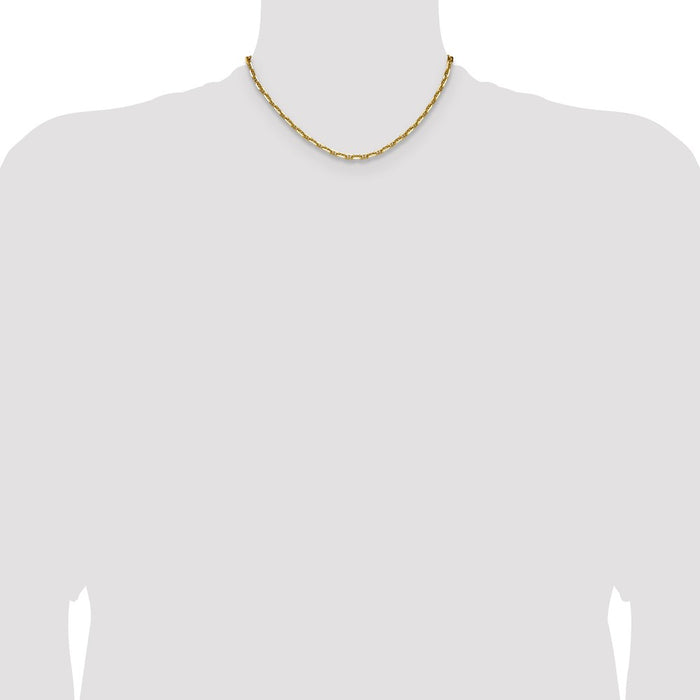 Shop Stylish 14K Gold 3.5mm Double Curb Mariner Anchor Chain - Luxury Value!-4