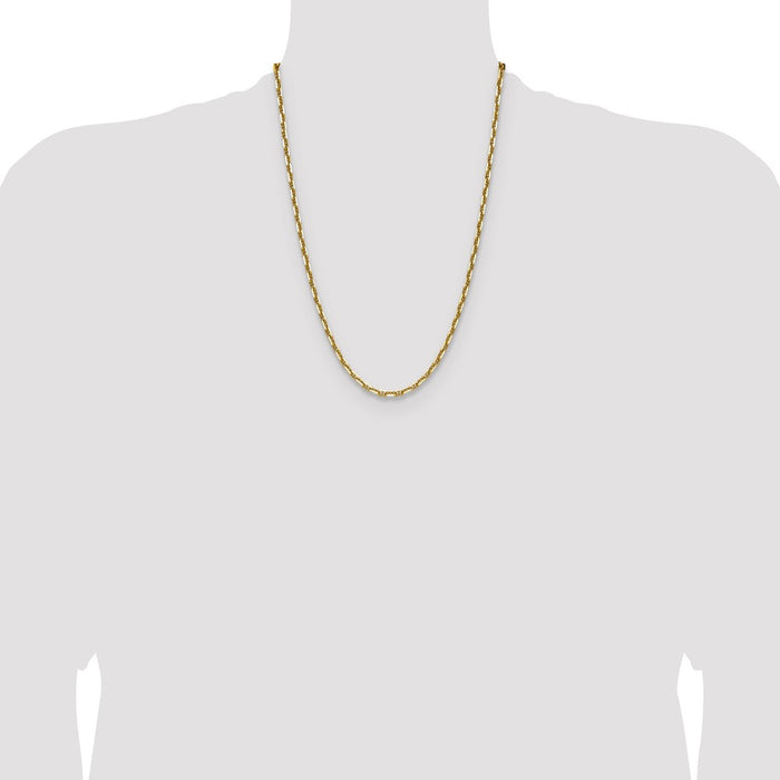 Shop 14K Gold 3.5mm Double C Link Mariner Anchor Chain - Luxury Jewelry Value!-4