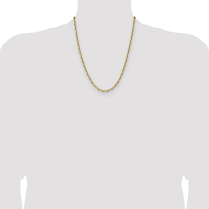 Shop 14K Gold 4.1mm Diamond Cut Mariner Anchor Chain - Stylish & Affordable-4