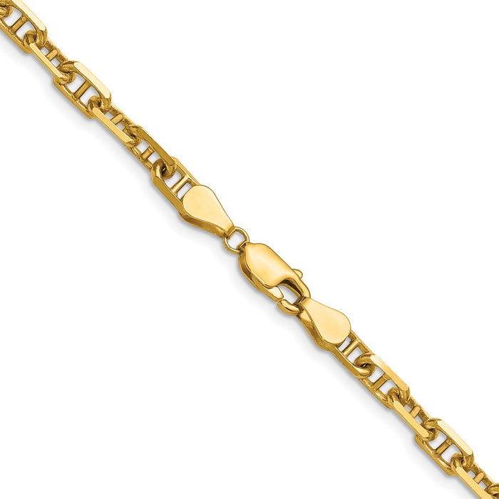 Shop Stylish 14K Gold 5.0mm Diamond Cut Mariner Anchor Chain - Luxury Value!-3