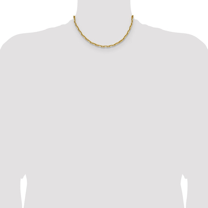 Buy Stylish 14K Gold 5.0mm Diamond Cut Mariner Anchor Chain - Luxury Value!-4