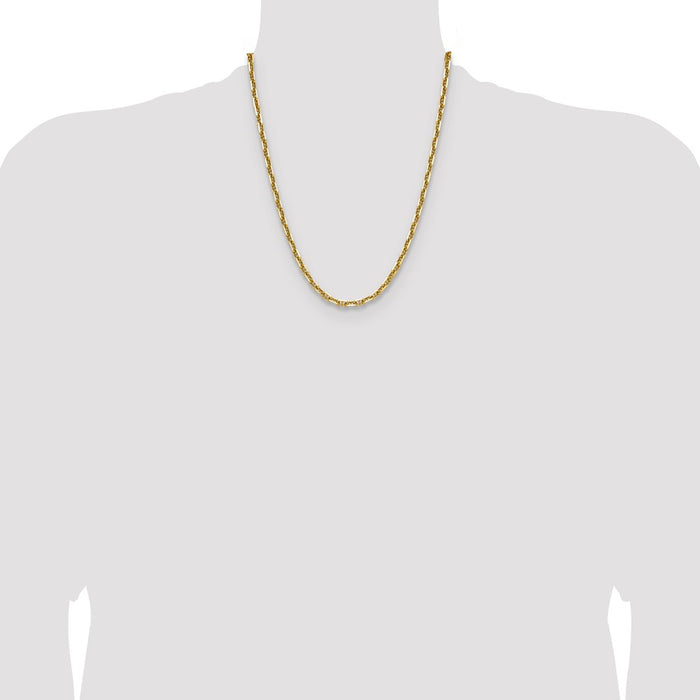 Buy Stylish 14K Gold 5.0mm Diamond Cut Mariner Anchor Chain - Luxury Value!-4