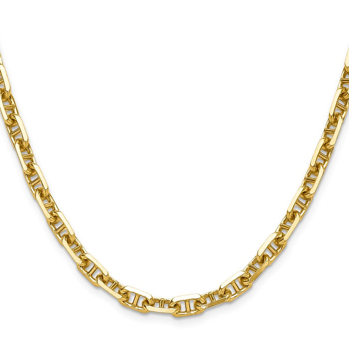 Exclusive 14K Gold 5.7mm Diamond Cut Mariner Anchor Chain - Stylish Value!-2