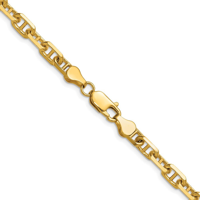 Buy Exclusive 14K Gold 5.7mm Diamond Cut Mariner Anchor Chain - Luxury Value!-3