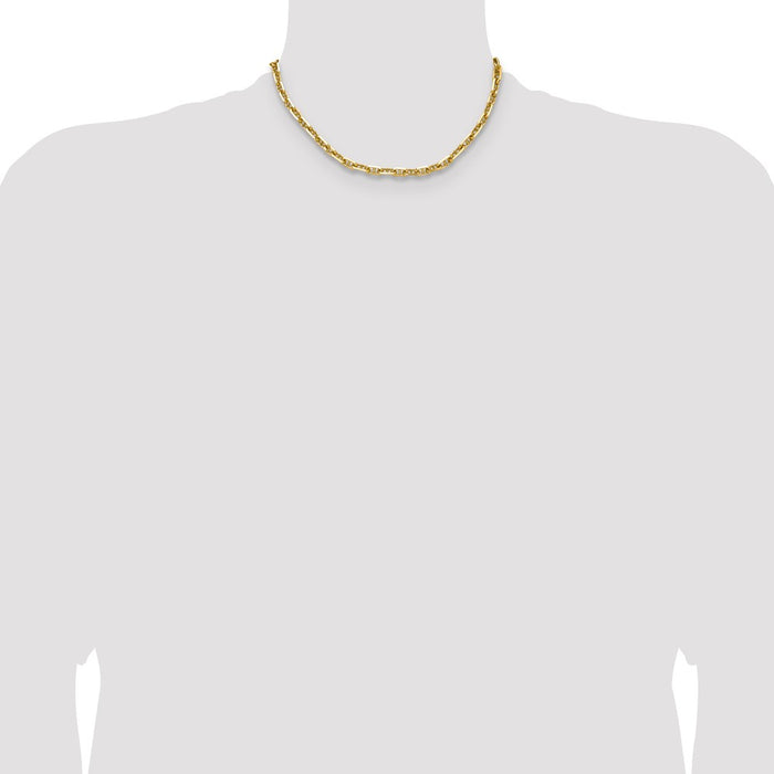 Exclusive 14K Gold 5.7mm Diamond Cut Mariner Anchor Chain - Stylish Value!-4