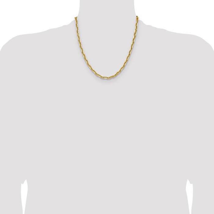 Buy Exclusive 14K Gold 5.7mm Diamond Cut Mariner Anchor Chain - Luxury Value!-4