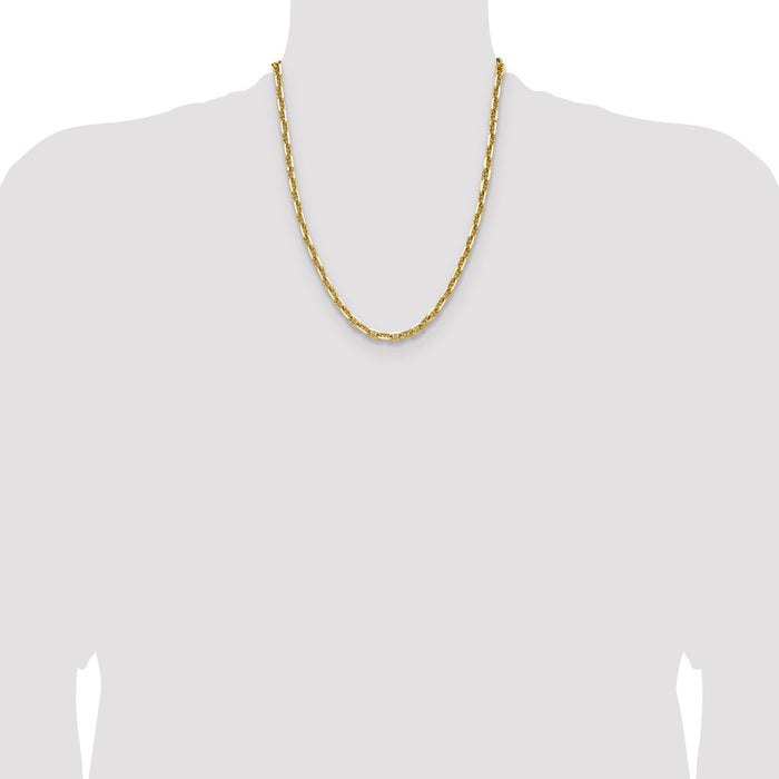 Shop Exclusive 14K Gold 5.7mm Diamond Cut Mariner Anchor Chain - Stylish Value!-4