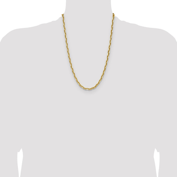 Shop Exclusive 14K Gold 5.7mm Diamond Cut Mariner Anchor Chain - Stylish Value!-4