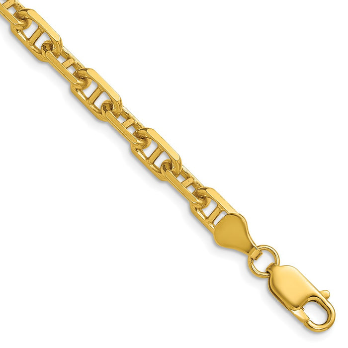 Exclusive 14K Gold 5.7mm Diamond Cut Mariner Anchor Chain - Stylish Value!-1