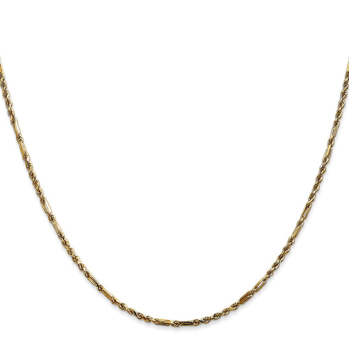 Buy 14K Gold 18-Inch Diamond-Cut Milano Rope Chain - Stylish & Affordable-2