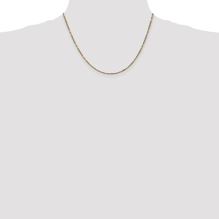 Buy 14K Gold 18-Inch Diamond-Cut Milano Rope Chain - Stylish & Affordable-4