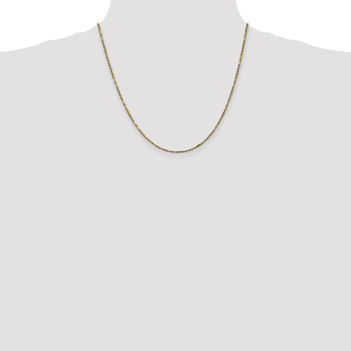 Shop Exclusive 14K Gold 20-Inch Diamond-Cut Milano Rope Chain - Stylish & Durable-4