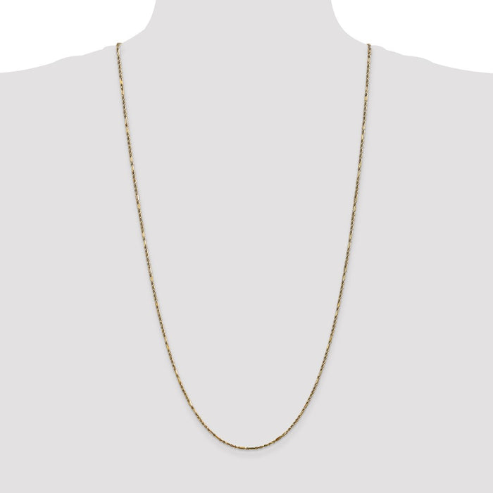 Shop Stylish 14K Gold 30-Inch 1.8mm Diamond-Cut Milano Rope Chain, Luxury Design-4
