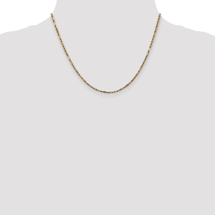 Buy 14K Gold 18-Inch Diamond-Cut Milano Rope Chain, Stylish & Affordable!-4