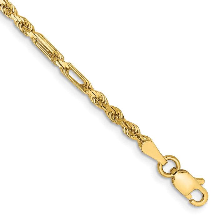 Buy Exclusive 14K Gold 8-Inch Diamond-Cut Milano Rope Chain - Stylish Value-1