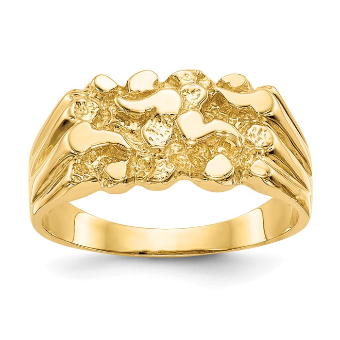 Shop Exclusive 14K Gold Nugget Ring - Stylish Design, Affordable Luxury-1