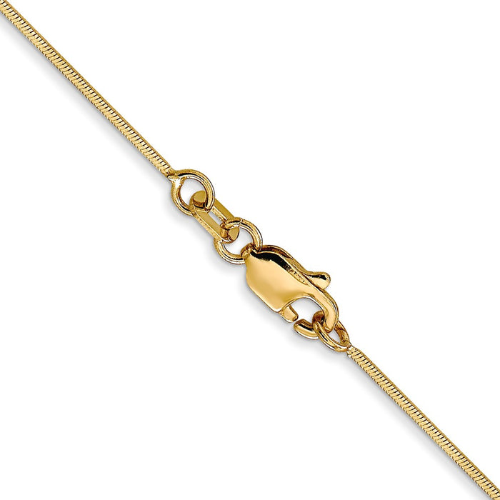 Exclusive 14K Gold 18-Inch .6mm Octagonal Snake Chain - Stylish Value!-3