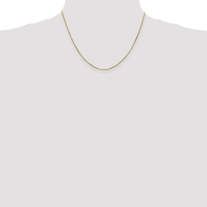 Shop Stylish 14K Gold 18-Inch .8mm Octagonal Snake Chain - Luxury Accessory-4