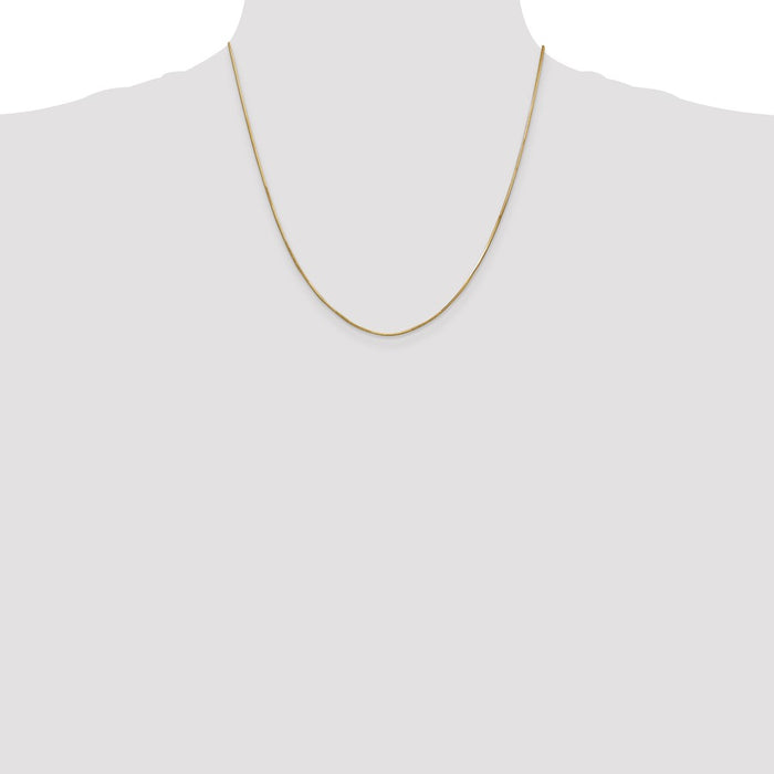 Buy Stylish 14K Gold 20-Inch .8mm Octagonal Snake Chain - Luxury Clasp!-4
