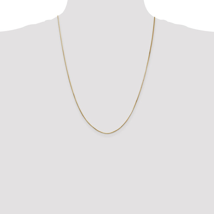 Shop Stylish 14K Gold 24-Inch 0.8mm Octagonal Snake Chain - Luxury Value!-4