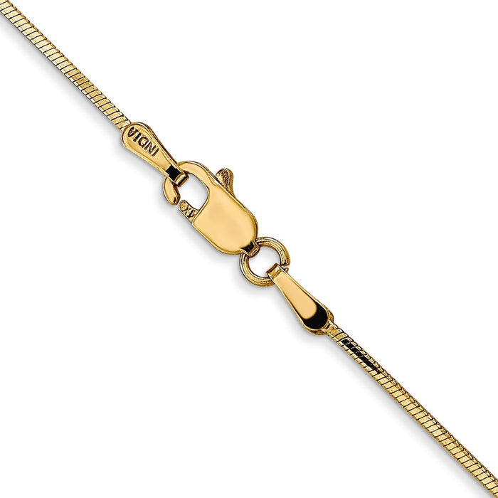 Shop Stylish 14K Gold 20-Inch .9mm Octagonal Snake Chain with Lobster Clasp-3