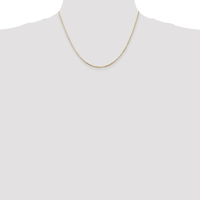 Buy Exclusive 14K Gold .9mm Octagonal Snake Chain - Stylish 18-Inch Design-4