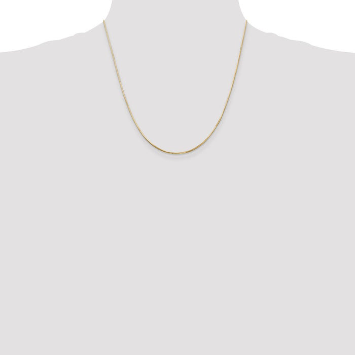 Shop Stylish 14K Gold 20-Inch .9mm Octagonal Snake Chain with Lobster Clasp-4