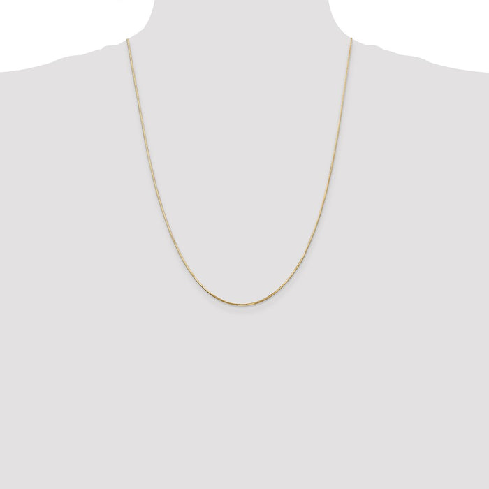 Shop Exclusive 14K Gold Octagonal Snake Chain 24-Inch 0.9mm - Stylish Value!-4