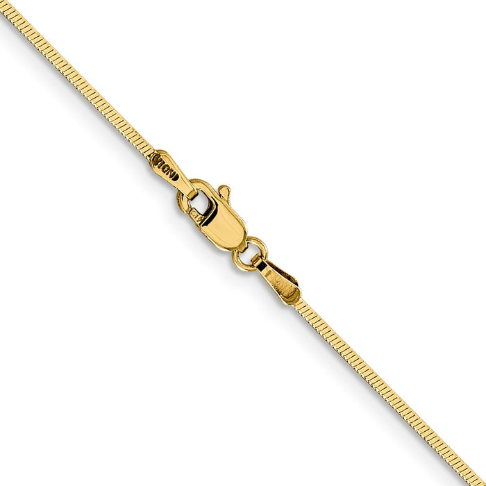 Shop Stylish 14K Gold 16-Inch 1mm Octagonal Snake Chain with Lobster Clasp-3