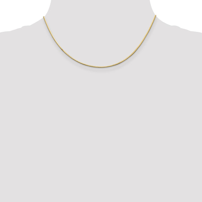 Shop Stylish 14K Gold 16-Inch 1mm Octagonal Snake Chain with Lobster Clasp-4