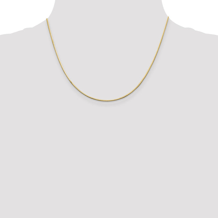 High-Quality 14K Gold 18-Inch Octagonal Snake Chain - Stylish & Affordable!-4