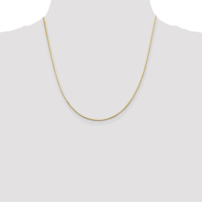 Buy 14K Gold 20-Inch 1mm Octagonal Snake Chain - Stylish & Affordable-4