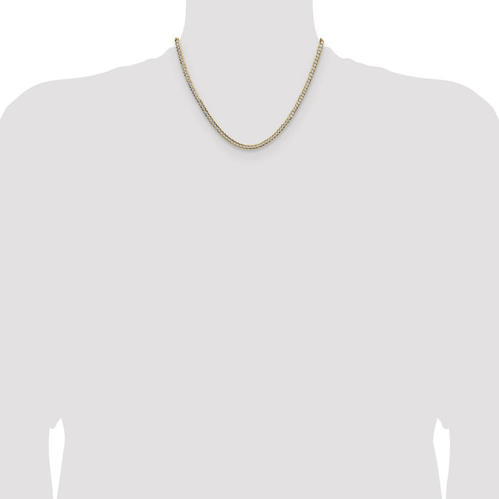 Exclusive 14K Gold 3.7mm Lightweight Flat Cuban Chain - Stylish & Affordable!-4