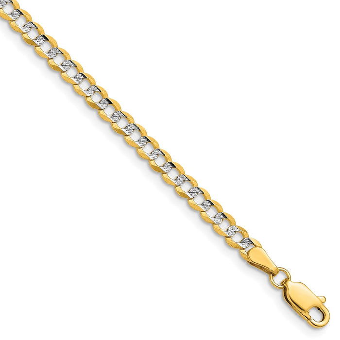Shop 14K Gold 3.7mm Lightweight Flat Cuban Chain - Stylish & Affordable Jewelry-1