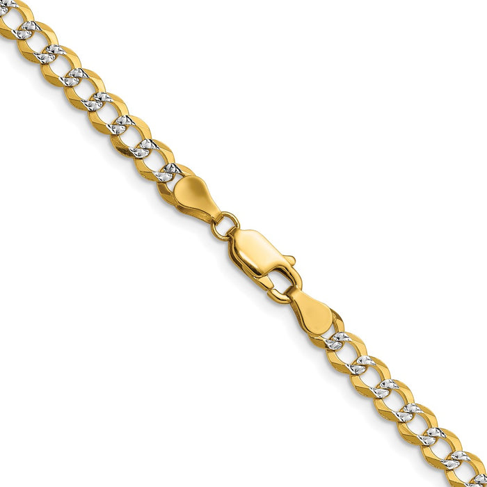 Shop Stylish 14K Gold 4.7mm Flat Cuban Chain - Lightweight Luxury Accessory-3