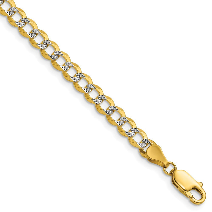 High-Quality 4.7mm 14K Gold Lightweight Flat Cuban Chain - Stylish Value-1