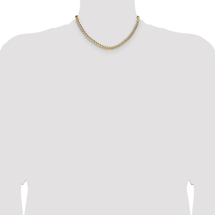 Exclusive 5.9mm Lightweight Flat Cuban Chain in 14K Gold - Stylish Value!-4