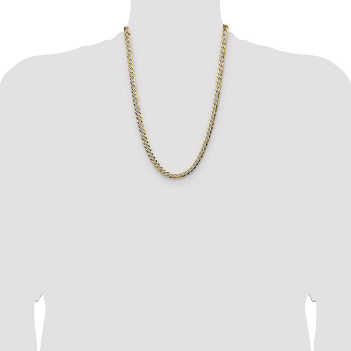 Shop Stylish 14K Gold 7.2mm Flat Cuban Link Chain - Affordable Luxury Jewelry-4