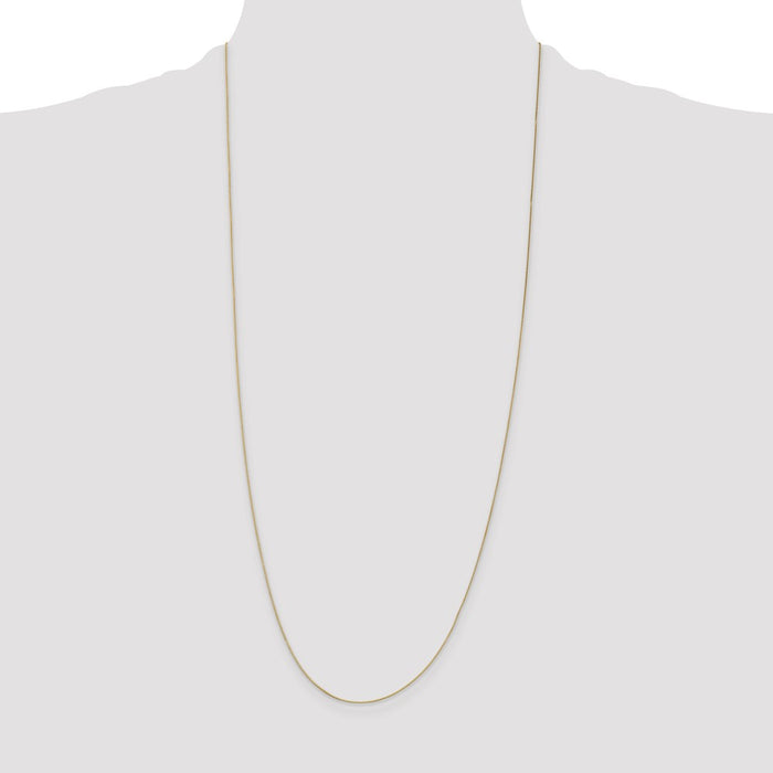 Buy 14K Gold 30-Inch 0.5mm Box Chain - Stylish & Affordable Luxury Jewelry-4