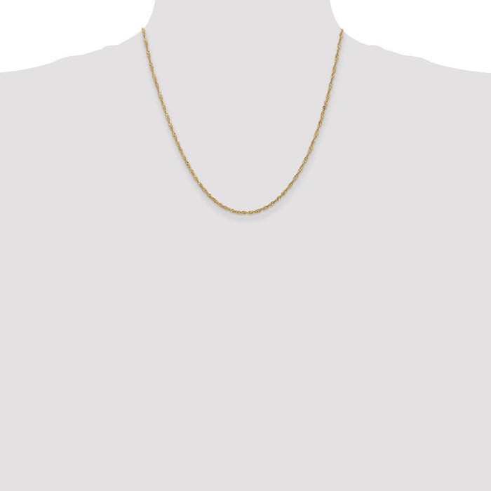 Shop Exclusive 14K Gold Singapore Chain 20-Inch 1.70mm - Stylish Value!-4